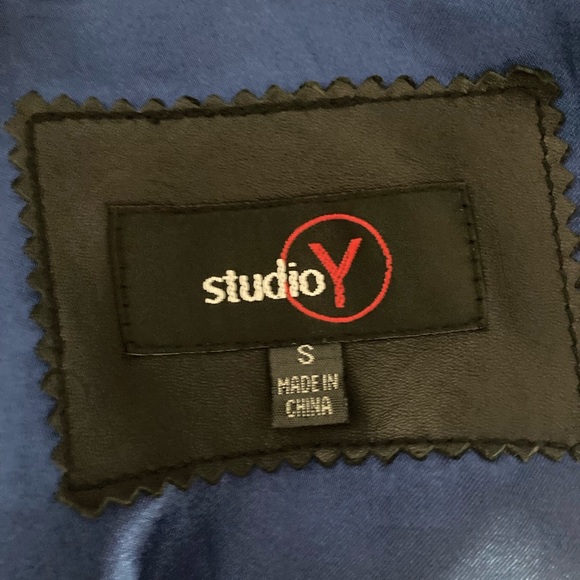 StudioY Black Leather Jacket - Picture 2 of 3